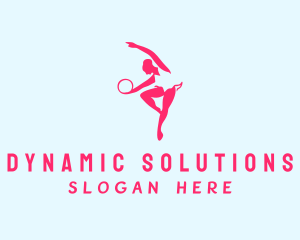 Woman Aerial Gymnast  logo design