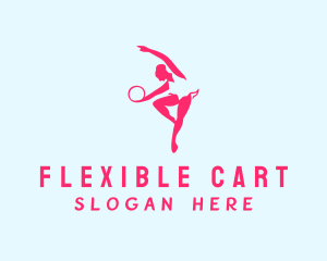 Woman Aerial Gymnast  logo design