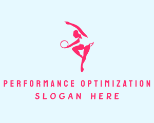 Woman Aerial Gymnast  logo design