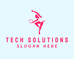 Woman Aerial Gymnast  logo