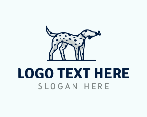 Dalmatian Dog Pet Bone logo