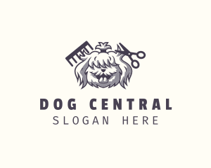 Happy Dog Grooming logo design