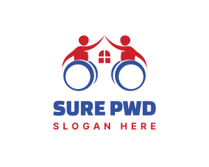 Wheelchair Home Person logo