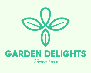 Green Organic Leaves logo design