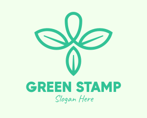 Green Organic Leaves logo design