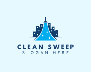 City Building Wiper Cleaning  logo design