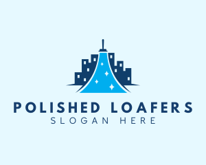 City Building Wiper Cleaning  logo design