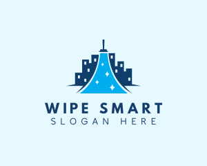 City Building Wiper Cleaning  logo design