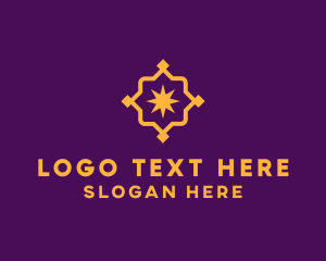 Golden Elegant Arabic Pattern logo