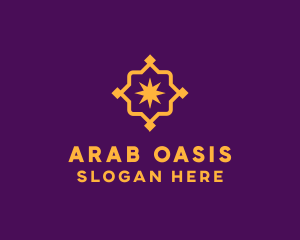 Golden Elegant Arabic Pattern logo design