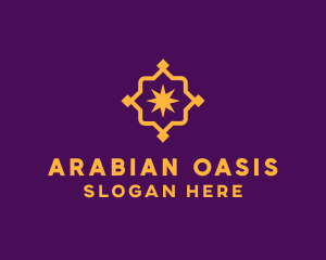 Golden Elegant Arabic Pattern logo design