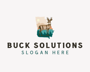 Georgia White Tailed Deer logo design