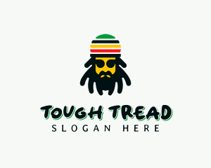 Rastafarian Reggae Dreadlocks Logo