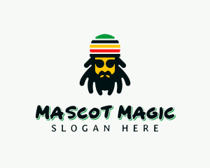 Rastafarian Reggae Dreadlocks logo design