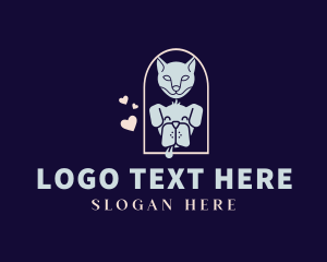 Heart Pet Animal logo