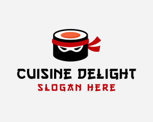 Ninja Japanese Sushi  logo design