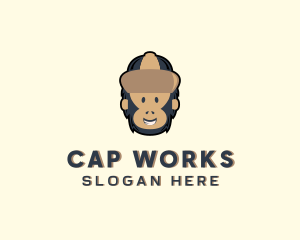 Primate Monkey Cap logo design