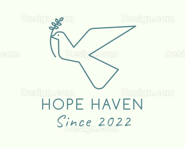Dove Peace Bird Logo
