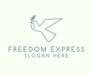 Dove Peace Freedom logo design