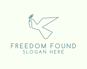 Dove Peace Freedom logo design