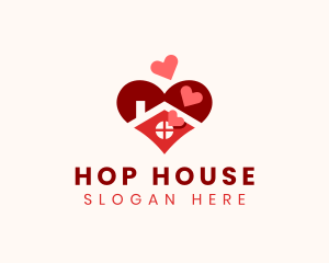 Orphanage House Heart logo design