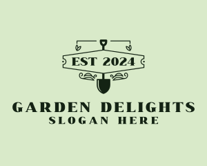 Shovel Gardening Landscaping logo design