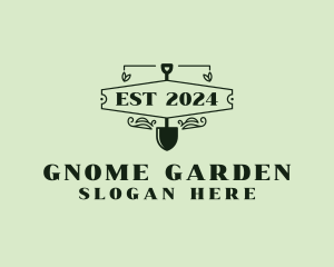 Shovel Gardening Landscaping logo design