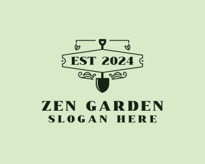 Shovel Gardening Landscaping logo design