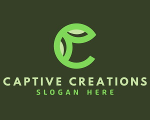 Green Letter C Plant  logo design