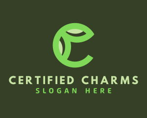 Green Letter C Plant  logo design