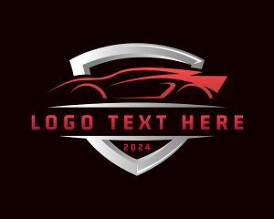 Racing Car Shield logo