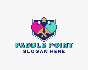 Ping Pong Paddle Sports logo design