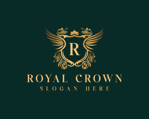 Shield Crown Crest logo design