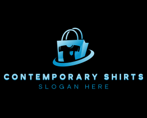 Shirt Apparel Shopping Bag logo design