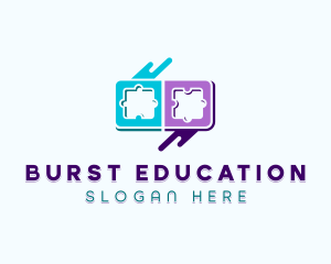 Puzzle Game Educational logo design