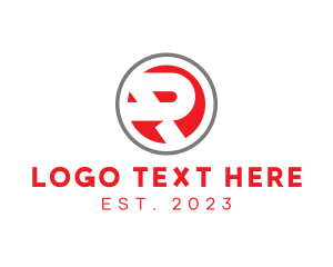 Bold - Red Circle Bold R logo design