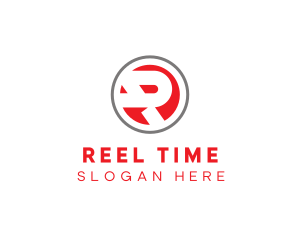 Red Circle Bold R logo design