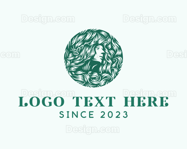 Nature Hair Person Logo