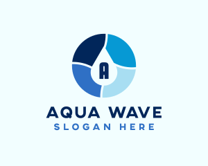 Water Drop Fluid logo design