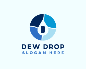 Water Drop Fluid logo design