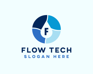 Water Drop Fluid logo design