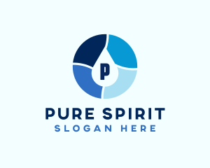 Water Drop Fluid logo design