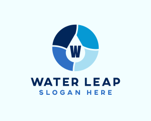 Water Drop Fluid logo design