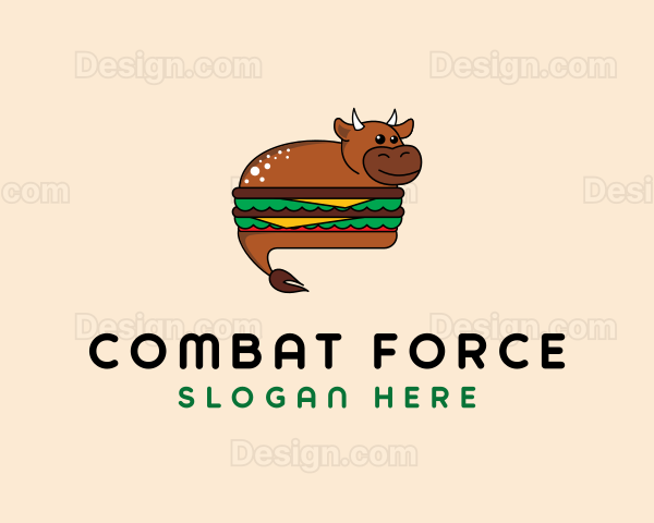 Cow Beef Burger Logo
