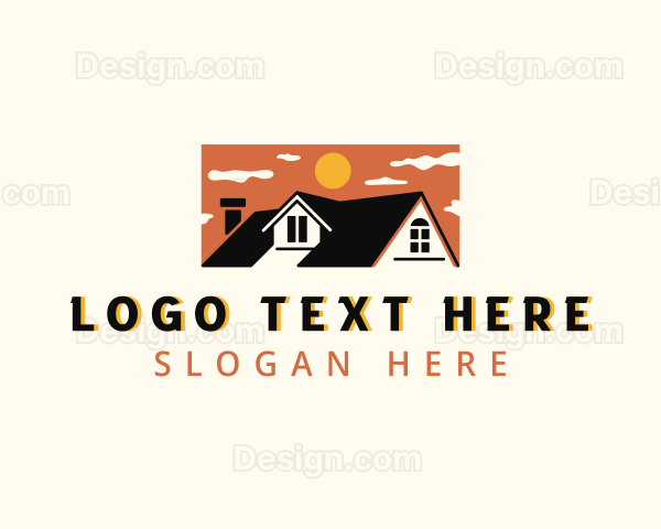 Residential House Roofing Logo