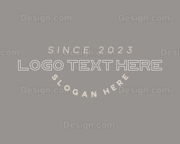 Elegant Curved Business Logo