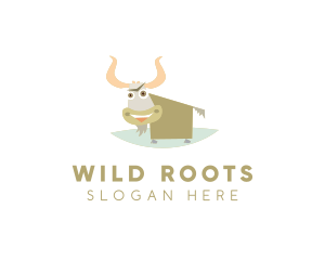 Wild Yak Cartoon logo design