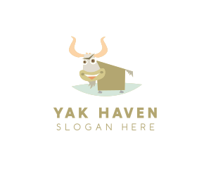 Wild Yak Cartoon logo design