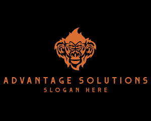 Monkey Ape Chimpanzee logo design