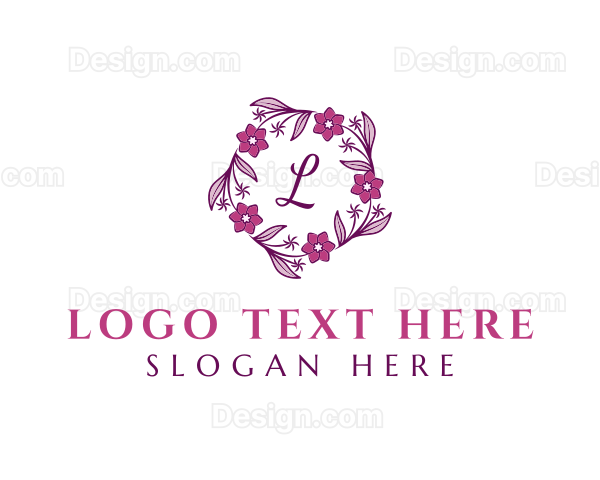 Flower Crown Wreath Logo